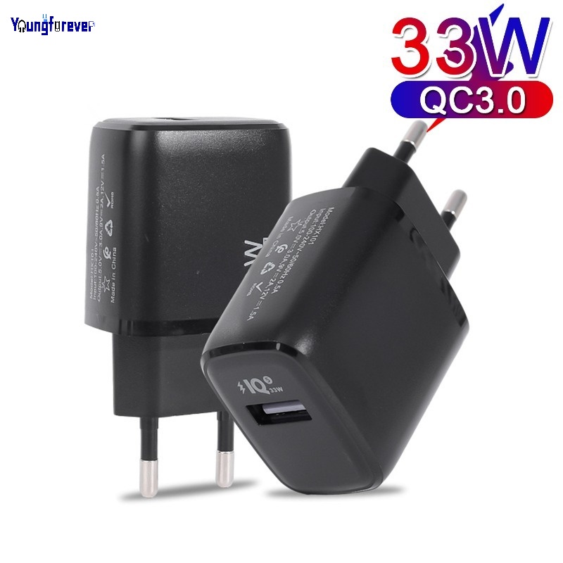 Củ Sạc Nhanh 33w qc 3.0 eu us uk mini Cổng usb c