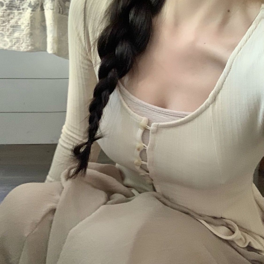 Bộ Áo Khoác cardigan + Áo Hai Dây + Chân Váy Lưng Cao Phong Cách Pháp Thời Trang 2023 Mới 304 Cho Nữ