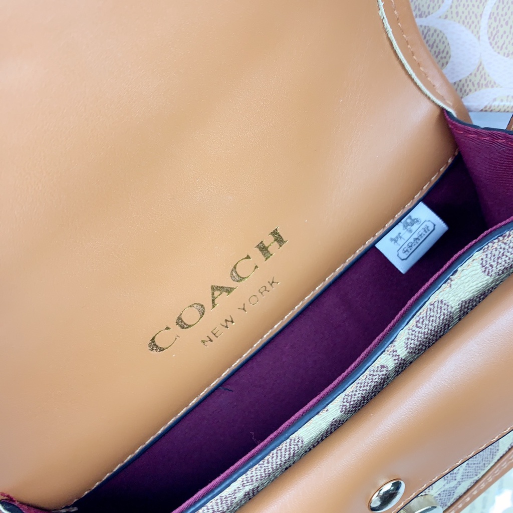 Tabby Túi Đeo Chéo Vai messenger 19 In Chắp Vá coach-brass / tan / Gỉ k
