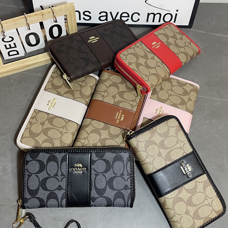 Ví Da Cầm Tay Màu Đen Cho Nam Và Nữ coach4140 k