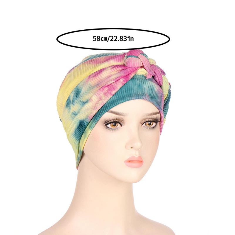 Mũ Trùm Đầu turban Co Giãn Nhuộm Màu Thời Trang
