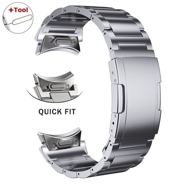 Dây Đeo Bằng Titan Sang Trọng Cho Đồng Hồ samsung galaxy watch 6 classic 43mm 47mm 6 / 5 / 4 40 44mm 5pro 45mm 42mm 46mm