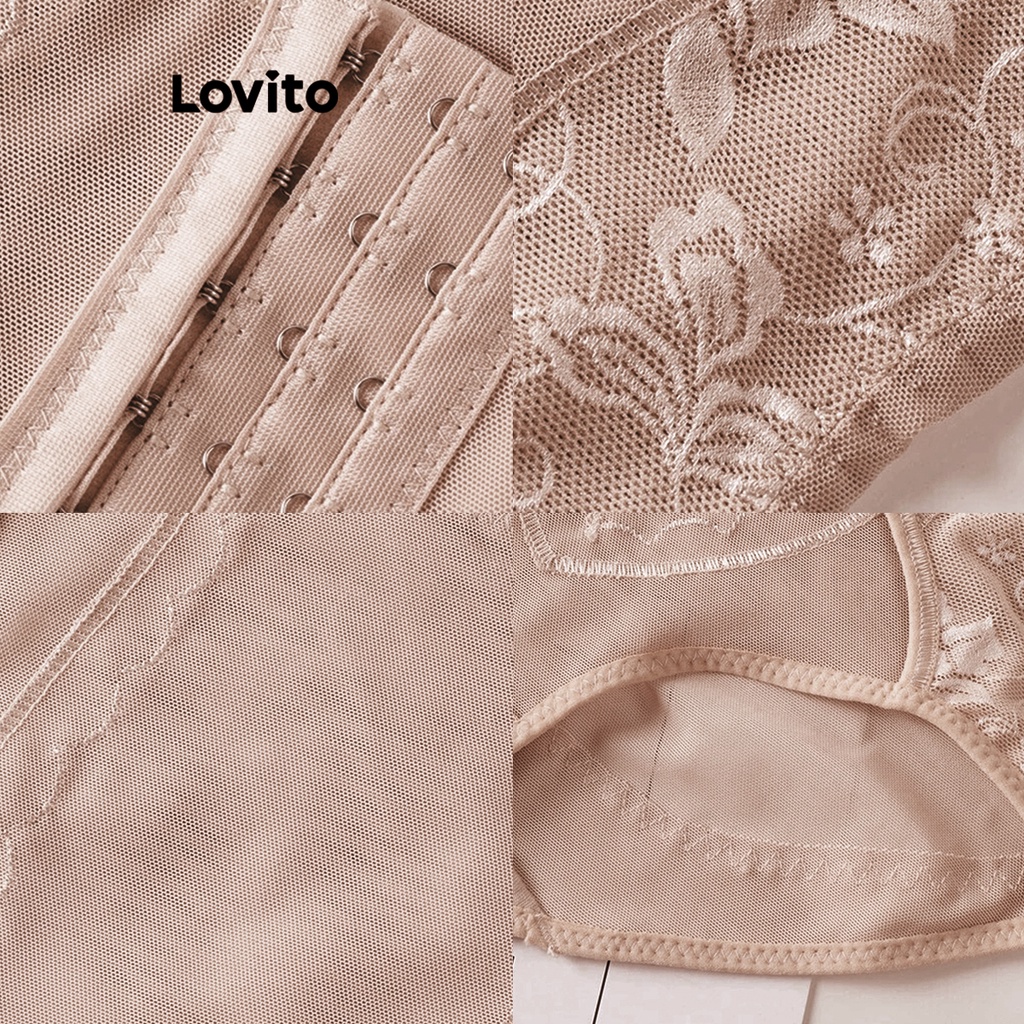 Đai nịt bụng Lovito mềm mại và thoải mái cài nút màu trơn thường ngày cho nữ LNE16269