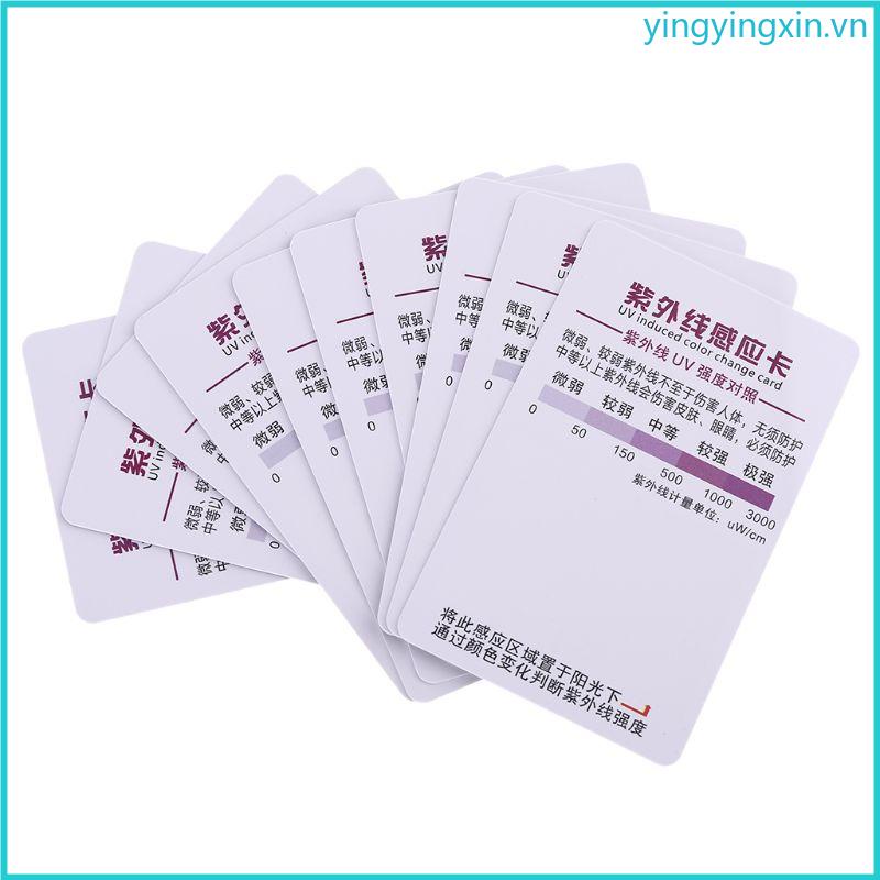Yin Bộ 10 Thẻ Thử uv Bằng Giấy pvc Hiệu Quả Cho Đèn Chiếu Tia uv