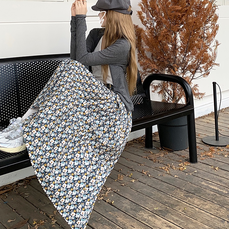 SUXI Chân Váy Chữ a Lưng Cao Co Giãn Thời Trang Mùa Thu Phong Cách Pháp Ngọt Ngào Cho Nữ