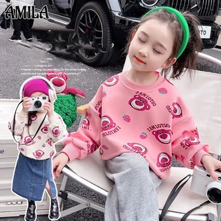 Áo sweater tay dài thời trang thu đông dễ thương cho bé gái