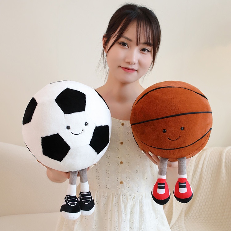 Thú Nhồi Bông Hình Quả Bóng Đá Dễ Thương Cho Bé