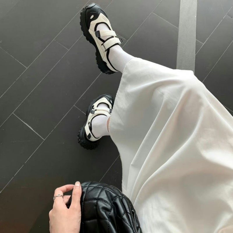 KaBaiQi Dép bánh mì guốc dép sandal nữ Màu Sắc Đơn Giản Thoải Mái Cao Gót Chống Trơn Trượt dép đế xuồng   B98G1GW 34Z230821