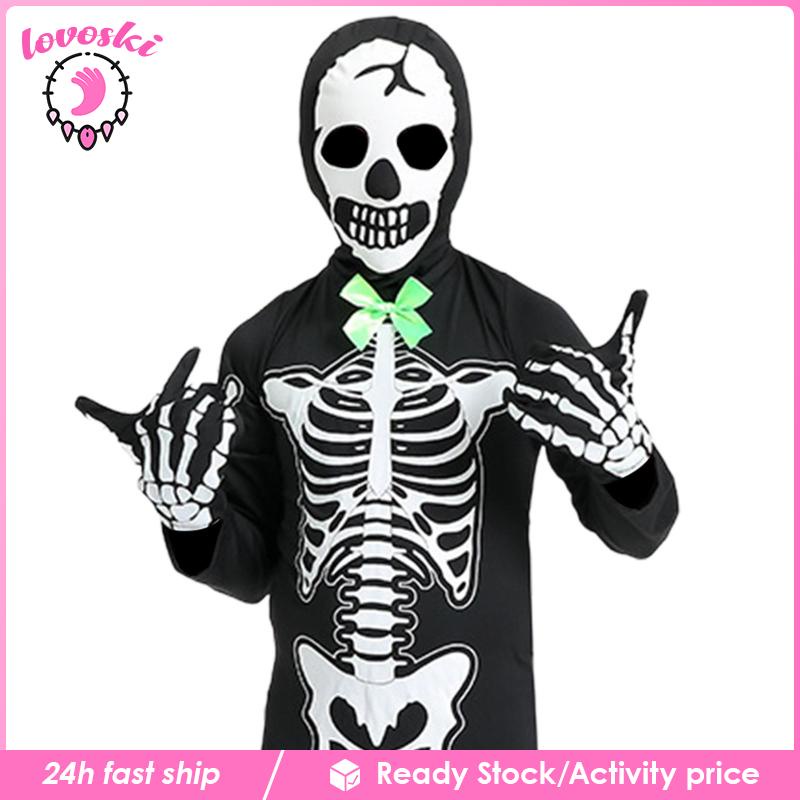 Bộ Đồ Hóa Trang Bộ Xương Phát Sáng Trong Bóng Tối Độc Đáo Cho Bé Dịp halloween