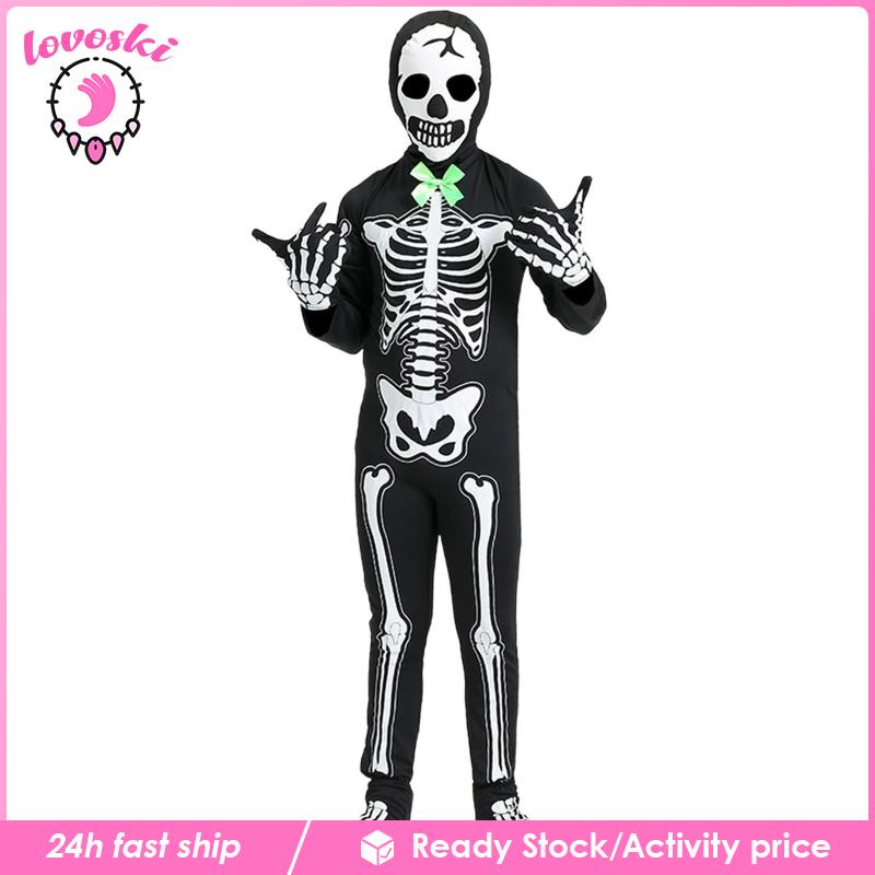 Bộ Đồ Hóa Trang Bộ Xương Phát Sáng Trong Bóng Tối Độc Đáo Cho Bé Dịp halloween