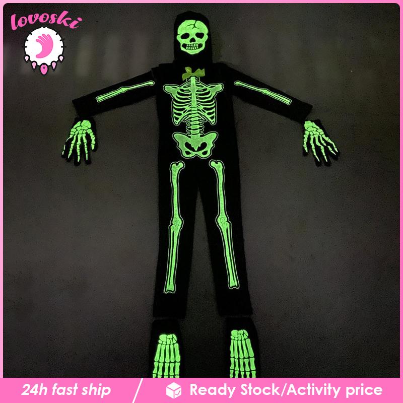 Bộ Đồ Hóa Trang Bộ Xương Phát Sáng Trong Bóng Tối Độc Đáo Cho Bé Dịp halloween