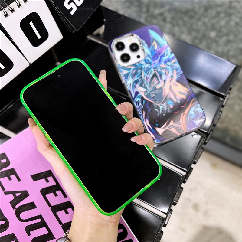 Ốp Điện Thoại Họa Tiết Hoạt Hình Bảy Viên Ngọc Rồng Màu laser Dành Cho iphone 14 12 13 11 pro max