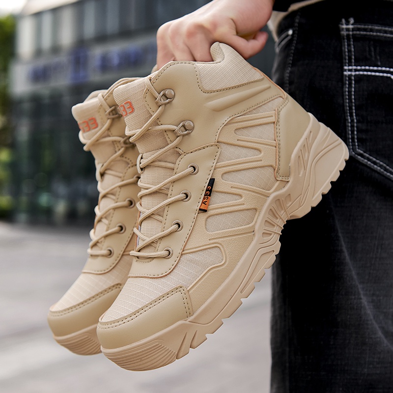 Hàng Có Sẵn Giày Bốt Quân Đội Chính Hãng Siêu Nhẹ Chống Nước Cho Nam Đi Bộ Đường Dài Ngoài Trời