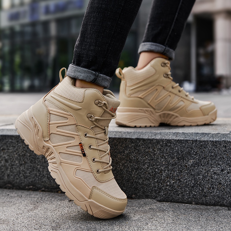 Hàng Có Sẵn Giày Bốt Quân Đội Chính Hãng Siêu Nhẹ Chống Nước Cho Nam Đi Bộ Đường Dài Ngoài Trời