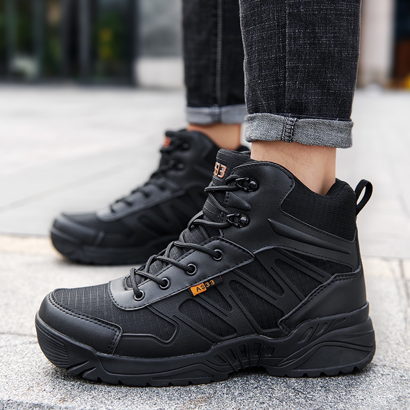 Hàng Có Sẵn Giày Bốt Quân Đội Chính Hãng Siêu Nhẹ Chống Nước Cho Nam Đi Bộ Đường Dài Ngoài Trời