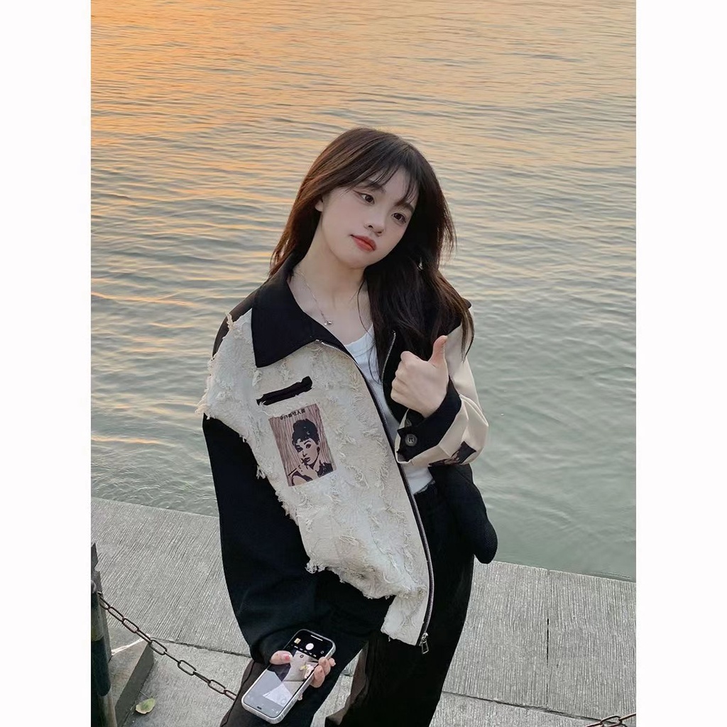 Áo Khoác Bóng Chày Phong Cách Đường Phố Mỹ Thời Trang Xuân Thu Cao Cấp Cho Nữ 3ayv