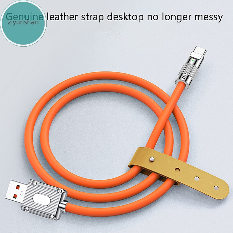 Cáp Sạc Nhanh ziyunshan 120w type-c Bằng Hợp Kim Kẽm Và Silicon Dạ Quang Cho huawei vn