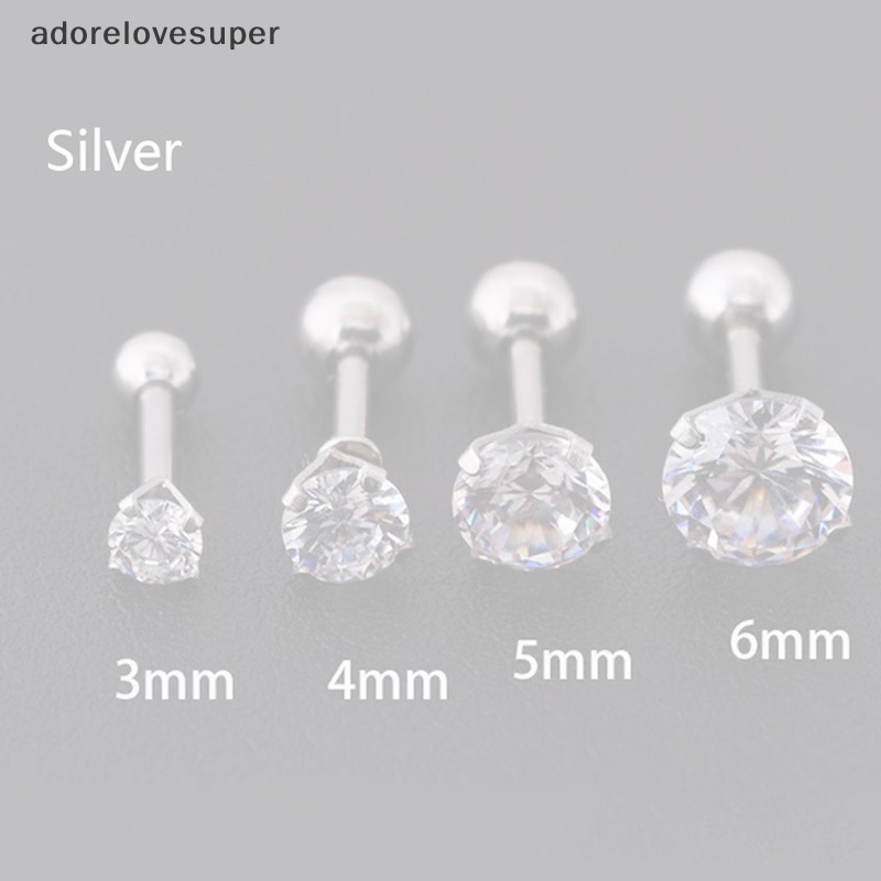 1 Chiếc Bông Tai 4 Chấu Đính Đá rhinestone ad1vn