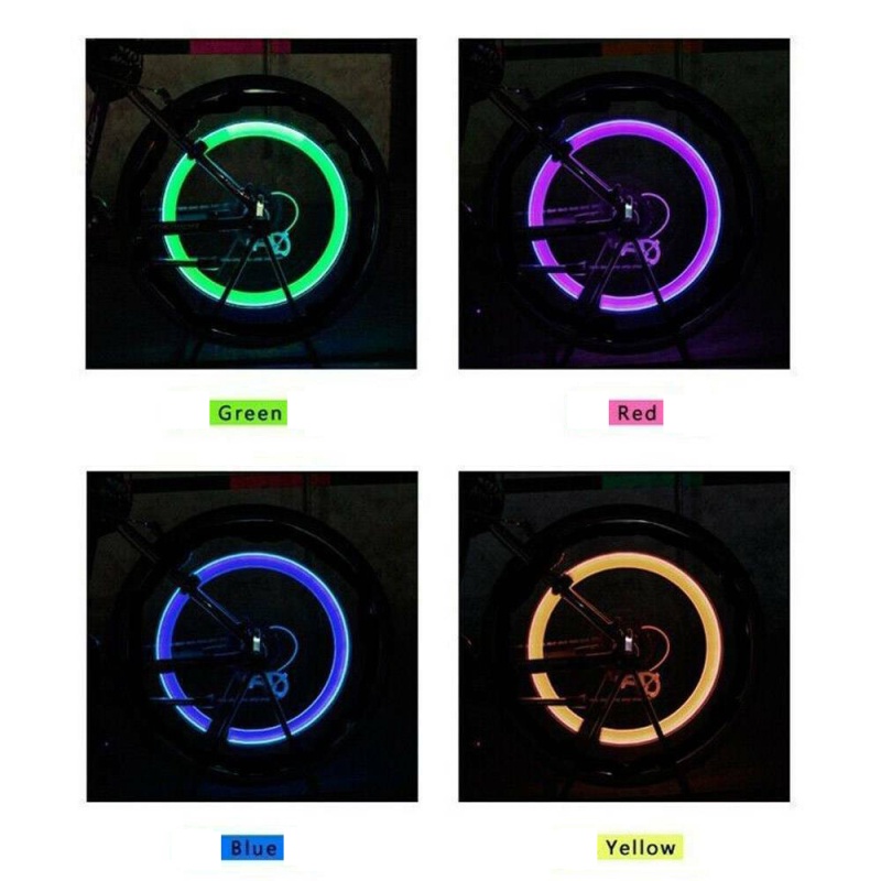 1 Cặp Đèn led Gắn Căm Xe Đạp Leo Núi Chạy Bằng Pin
