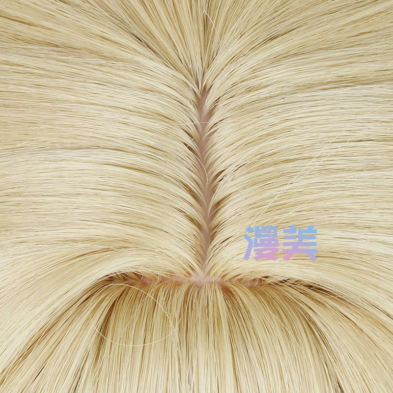 Genshin Impact Fontaine Navia Cosplay Wig 95cm Long Curly Linen Gold Hair Anime Cosplay Wig Heat Resistant Synthetic Wigs