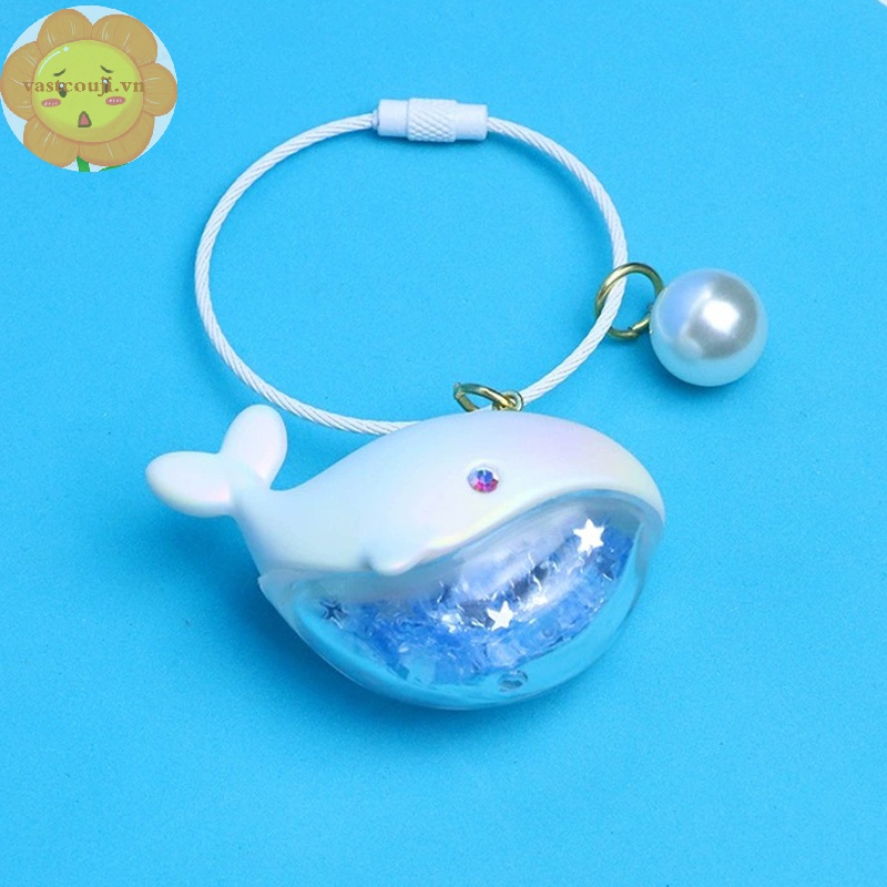 Vastji Móc Khóa Hình Cá Voi Xanh Bằng Nhựa resin Dễ Thương Trang Trí Túi Xách / Điện Thoại / Ví Tiền