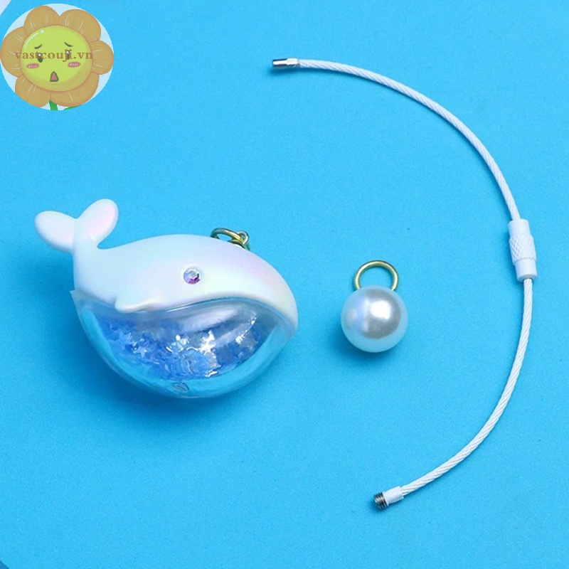 Vastji Móc Khóa Hình Cá Voi Xanh Bằng Nhựa resin Dễ Thương Trang Trí Túi Xách / Điện Thoại / Ví Tiền