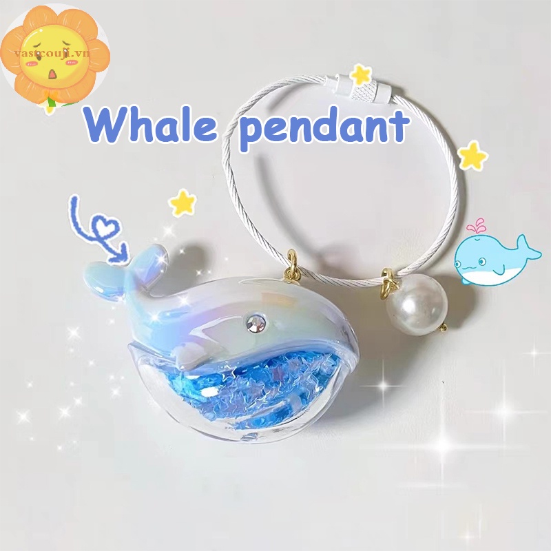 Vastji Móc Khóa Hình Cá Voi Xanh Bằng Nhựa resin Dễ Thương Trang Trí Túi Xách / Điện Thoại / Ví Tiền