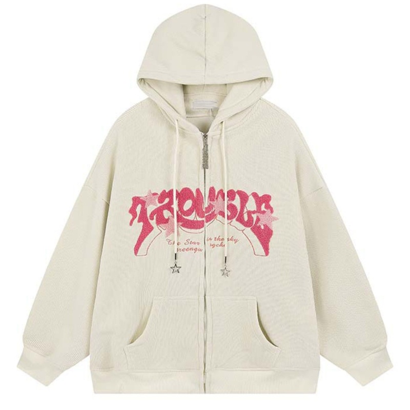 Brroa Áo Hoodie Dài Tay In Chữ Thời Trang Đường Phố Cho Nữ