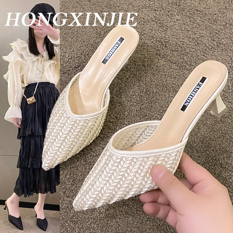 HONGXINJIE Giày Cao Gót Mũi Nhọn GIÀY SANDAL Thời Trang Mới 2023 Cho Nữ B94G0H7 34Z230821