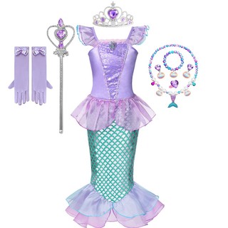 Trang Phục Hóa Trang Nàng Tiên Cá ariel Nhân Dịp halloween Cho Bé Gái