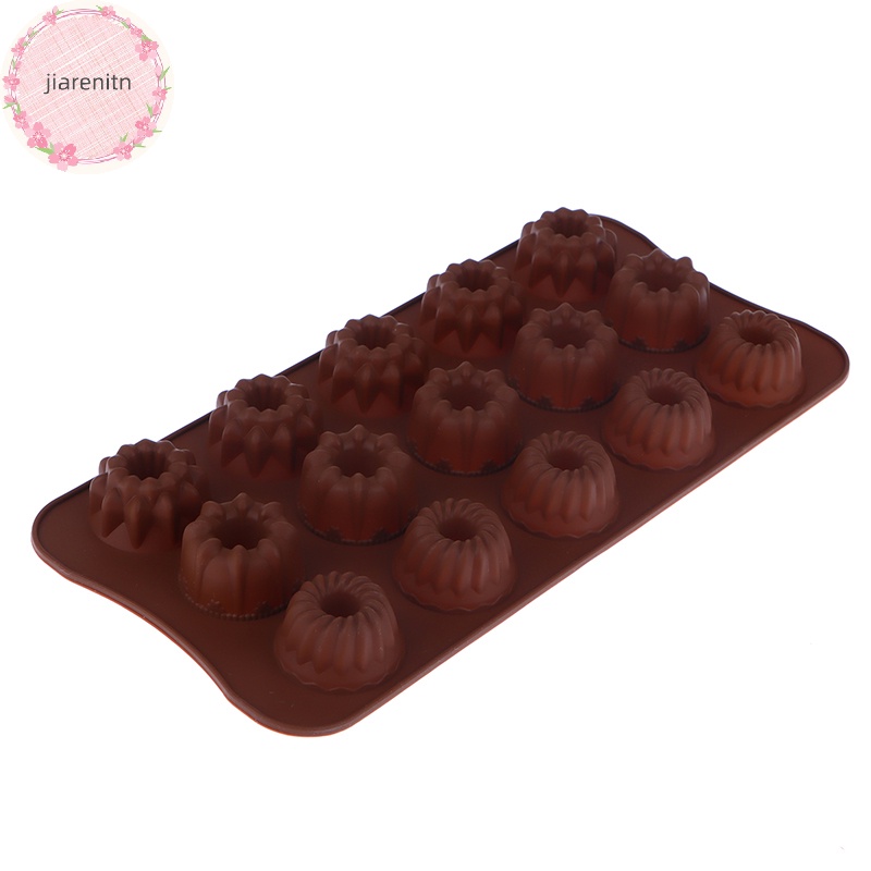 Khuôn Silicon Làm Đá / Xà Phòng / Sô Cô La 15 Lỗ Hình Bông Hoa vn