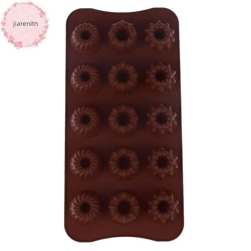 Khuôn Silicon Làm Đá / Xà Phòng / Sô Cô La 15 Lỗ Hình Bông Hoa vn