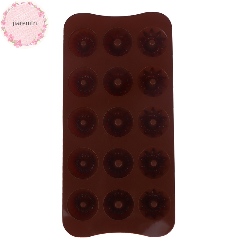 Khuôn Silicon Làm Đá / Xà Phòng / Sô Cô La 15 Lỗ Hình Bông Hoa vn