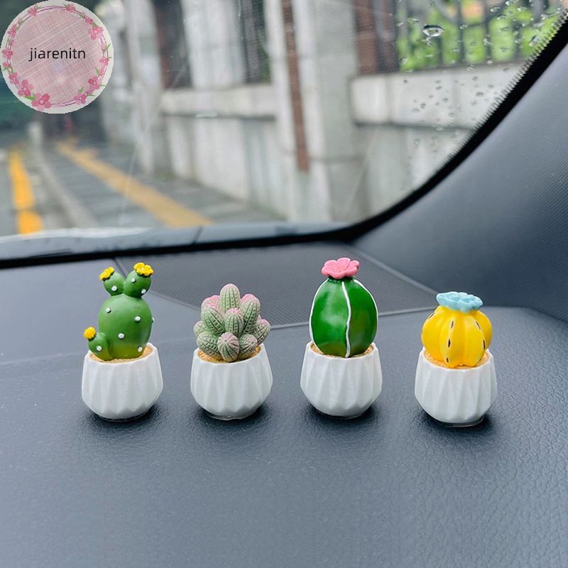 Jiarenitn Chậu Cây Xương Rồng Nhỏ Dễ Thương Trang Trí Nội Thất Xe Hơi vn