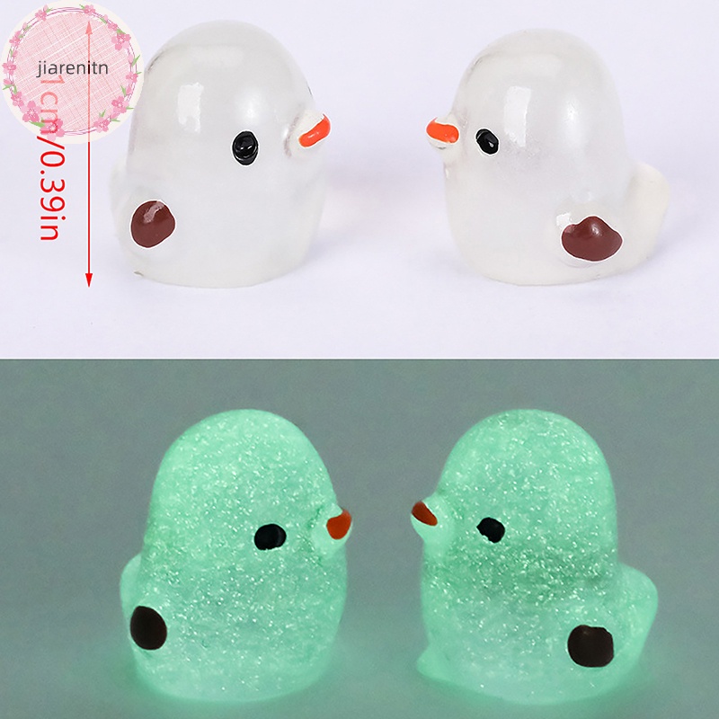 Set 1 / 5 Mô Hình Gà Con Dạ Quang Trang Trí Tiểu Cảnh vn