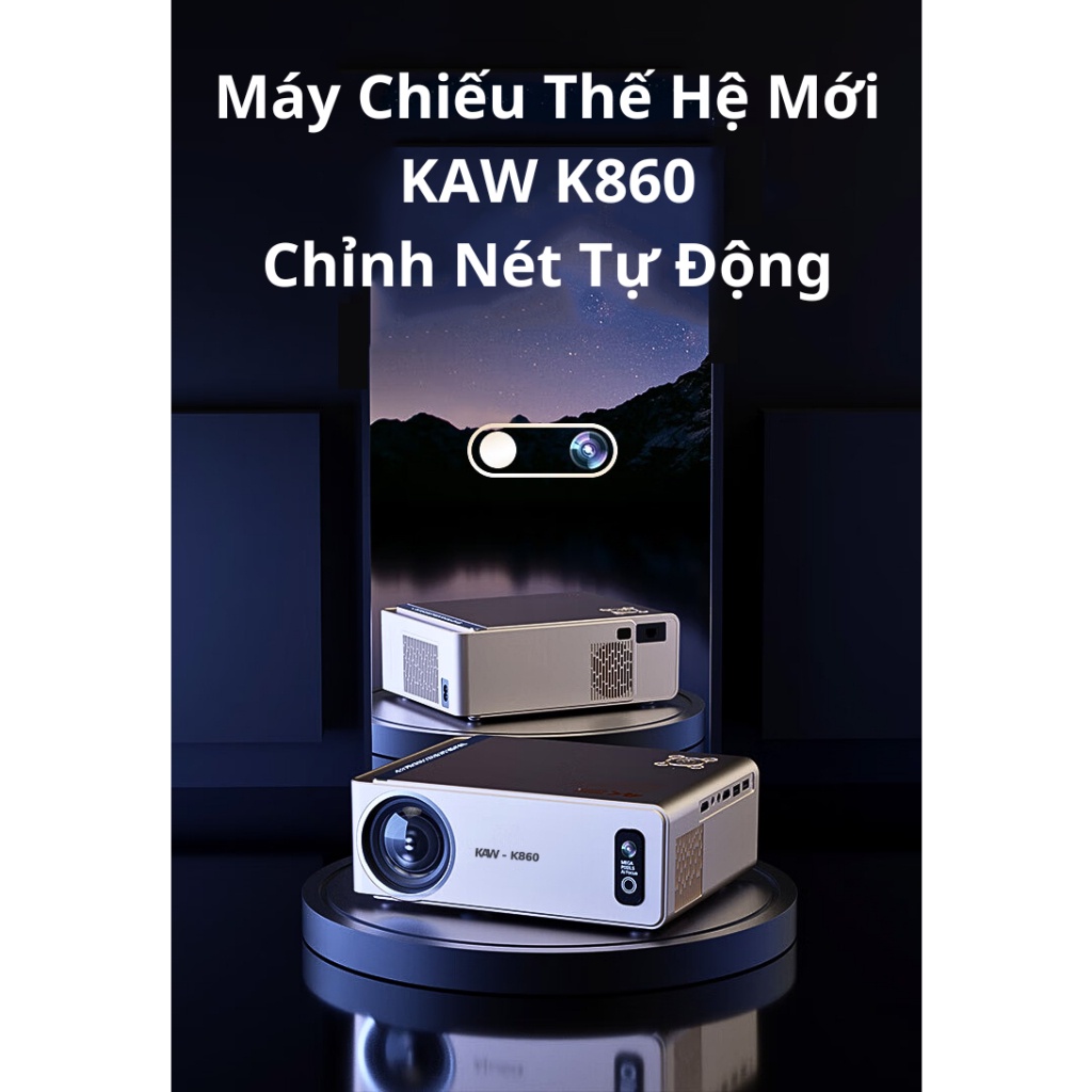 Máy chiếu KAW - KP950  mới 2023 độ phân giải 4K hình ảnh sắc nét âm thanh sống động - Bảo hành chính hãng