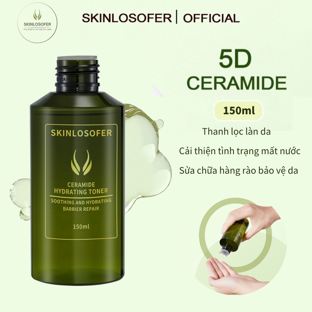 𝗦𝗞𝗜𝗡𝗟𝗢𝗦𝗢𝗙𝗘𝗥 Toner làm da dịu đi 5D Ceramide 150ml，giảm vấn đề tiết dầu thừa，toner cho da nhạy cảm，Làm Dịu Da Hàng Ngày Toner Cho Mọi Loại Da