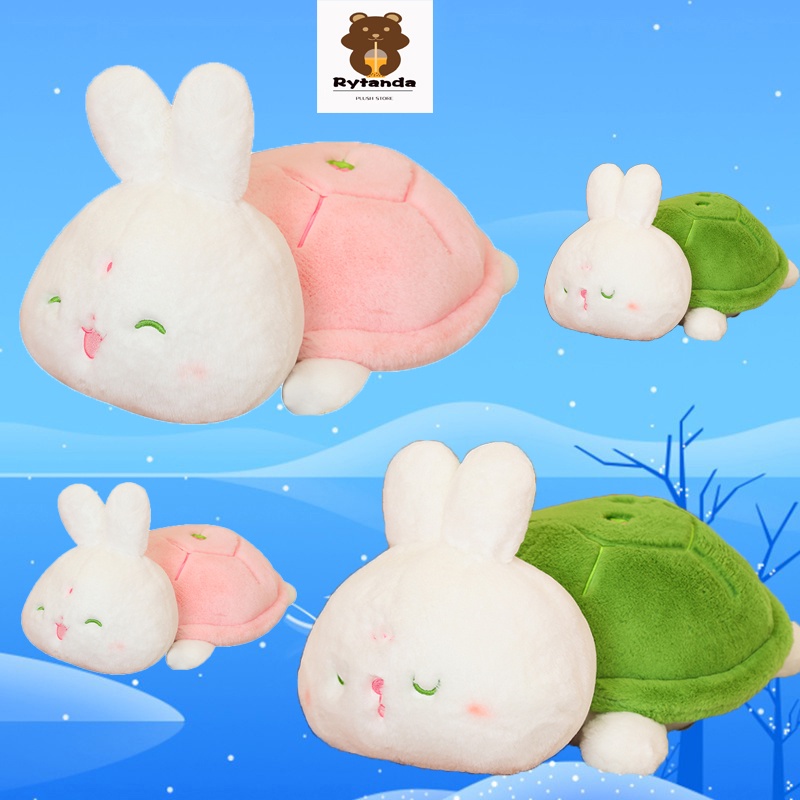 Rytanda Thú Nhồi Bông Hình Rùa Thỏ Gấu teddy 2 Trong 1 Dễ Thương Dùng Làm Quà Tặng Cho Bé Gái