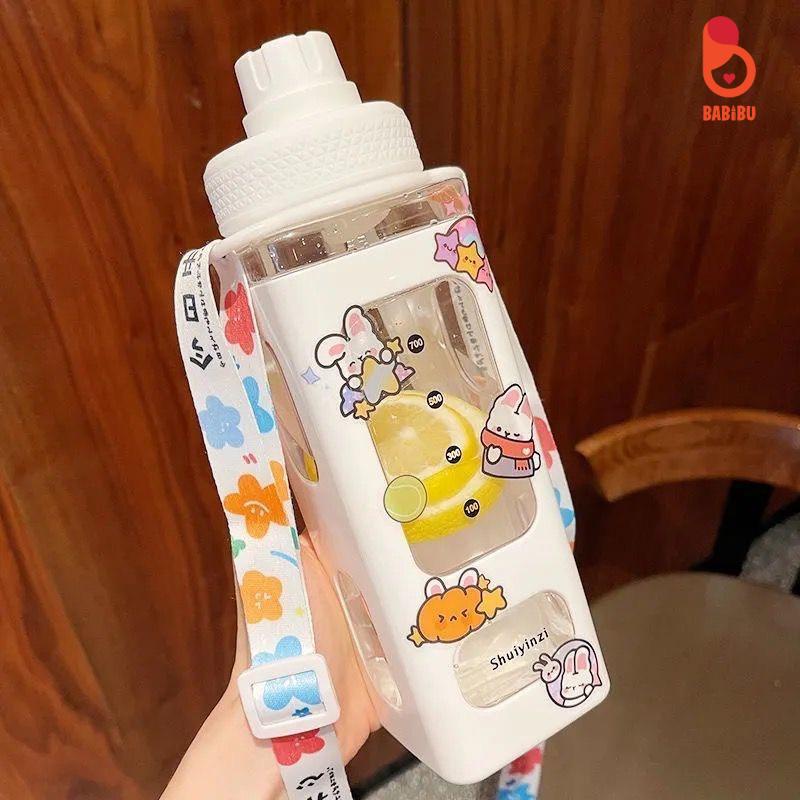 Dây đeo bình nước họa tiết hoạt hình dễ thương có thể điều chỉnh