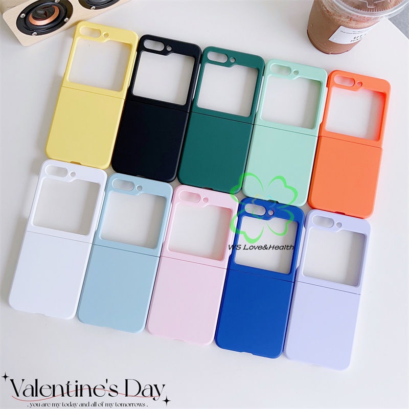 Ultra Bao Da Điện Thoại Nắp Gập Siêu Mỏng Màu Trơn Cho samsung galaxy z flip 5 z flip 4 z flip 3 galaxy z flip 5 4 3