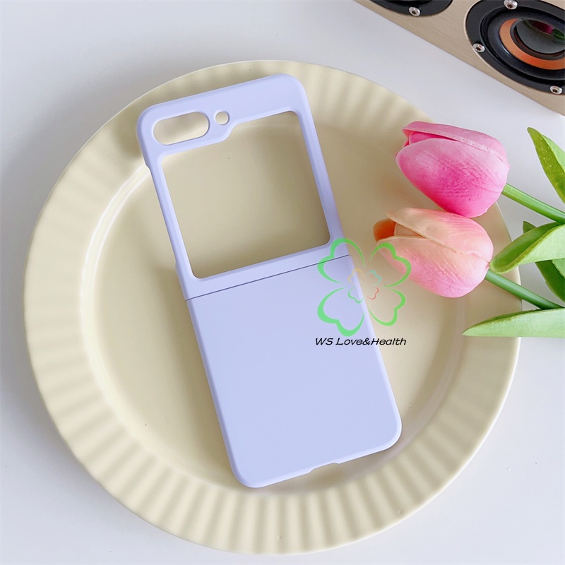Ultra Bao Da Điện Thoại Nắp Gập Siêu Mỏng Màu Trơn Cho samsung galaxy z flip 5 z flip 4 z flip 3 galaxy z flip 5 4 3