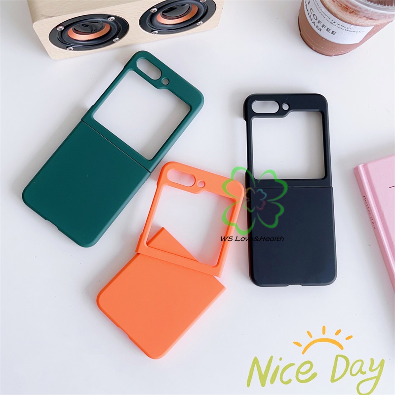 Ultra Bao Da Điện Thoại Nắp Gập Siêu Mỏng Màu Trơn Cho samsung galaxy z flip 5 z flip 4 z flip 3 galaxy z flip 5 4 3