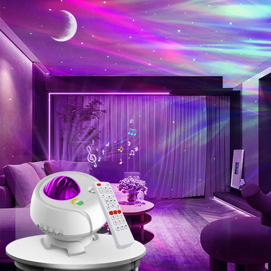 Đèn Thiên Hà V10 Plus 2023 kiêm Loa Bluetooth - Đèn Chiếu Sao, Mặt Trăng, Mây Thiên Hà Cực Đẹp