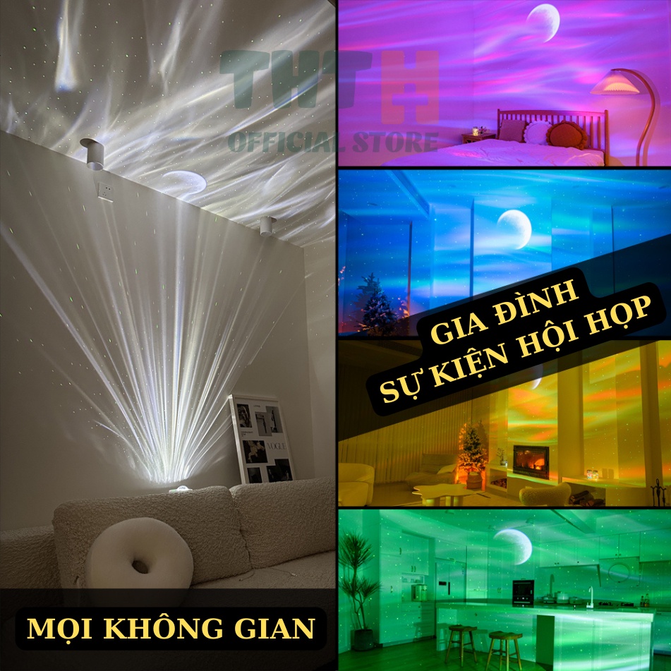 Đèn Thiên Hà V10 Plus 2023 kiêm Loa Bluetooth - Đèn Chiếu Sao, Mặt Trăng, Mây Thiên Hà Cực Đẹp