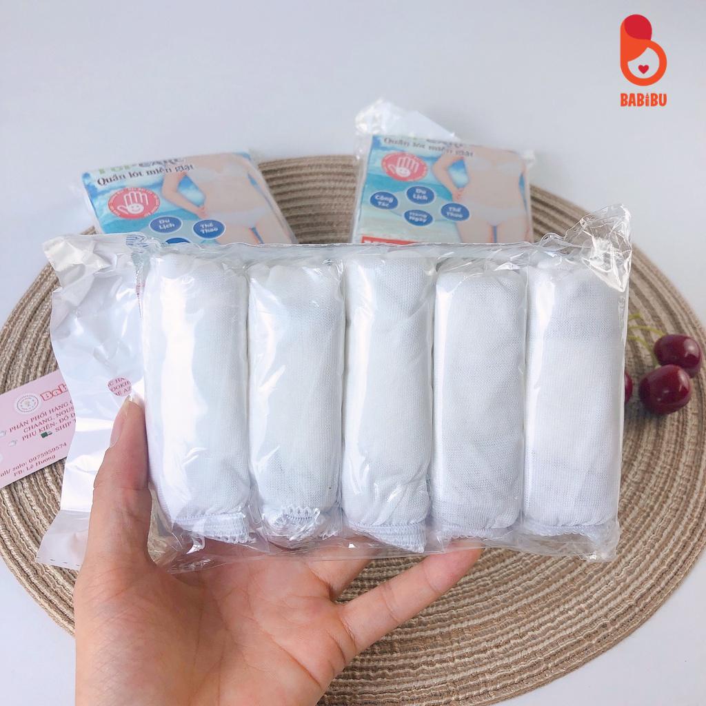 Quần Lót set 5c Miễn Giặt Top Care Cho Mẹ Bầu Đi Sinh Hoặc Đi Du Lịch Babibu - QLTC