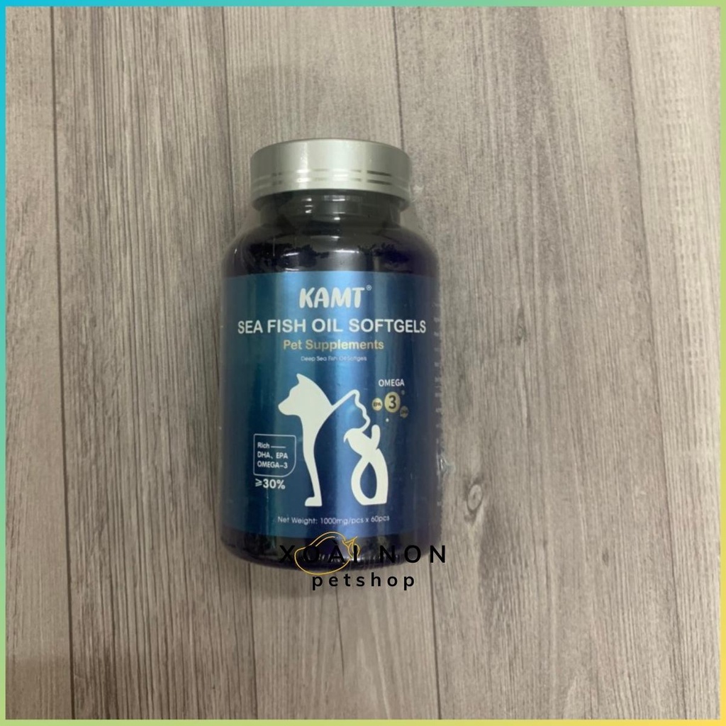 Viên Dầu Cá Omega KAMT dành cho chó mèo 30v-60v - Xoài Non Petshop