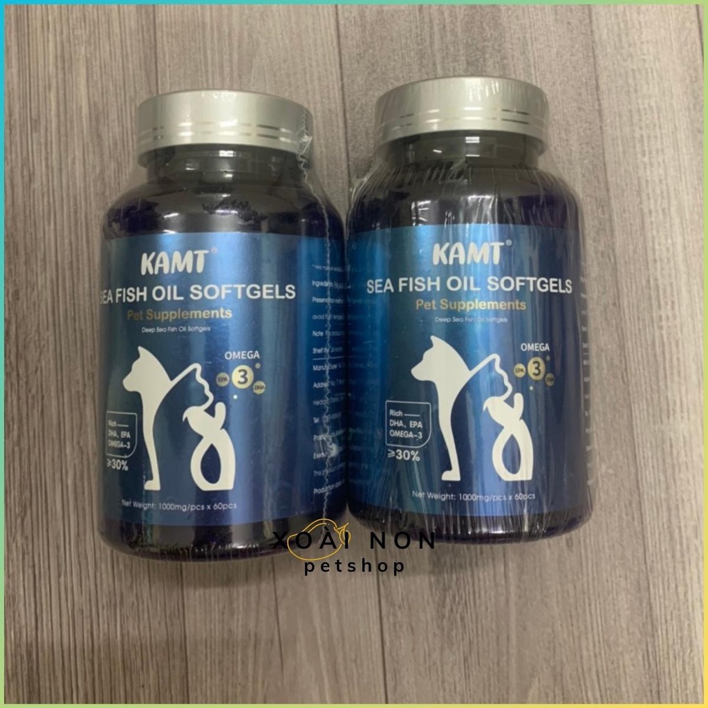 Viên Dầu Cá Omega KAMT dành cho chó mèo 30v-60v - Xoài Non Petshop