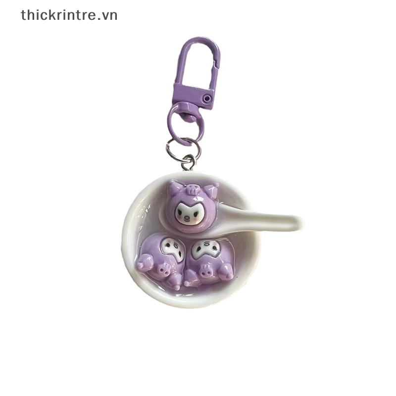 Th sanrio Móc Khóa Hình Bát Cơm kuromi melody pochacco cinnamoroll Trang Trí Ba Lô Xe Hơi vn