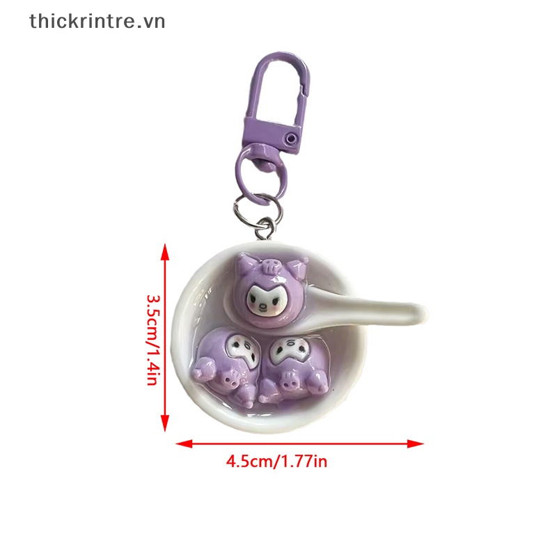 Th sanrio Móc Khóa Hình Bát Cơm kuromi melody pochacco cinnamoroll Trang Trí Ba Lô Xe Hơi vn