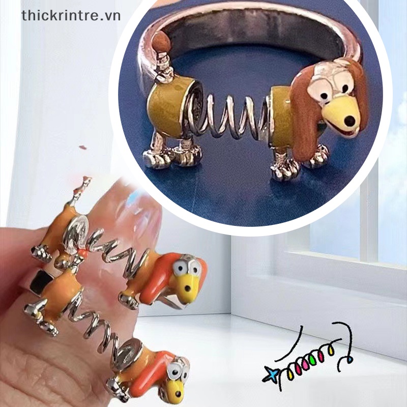 Th Nhẫn Hình Cún Hoạt Hình Dễ Thương Có Thể Điều Chỉnh Kích Cỡ Thích Hợp Làm Quà Tặng Trang Sức vn
